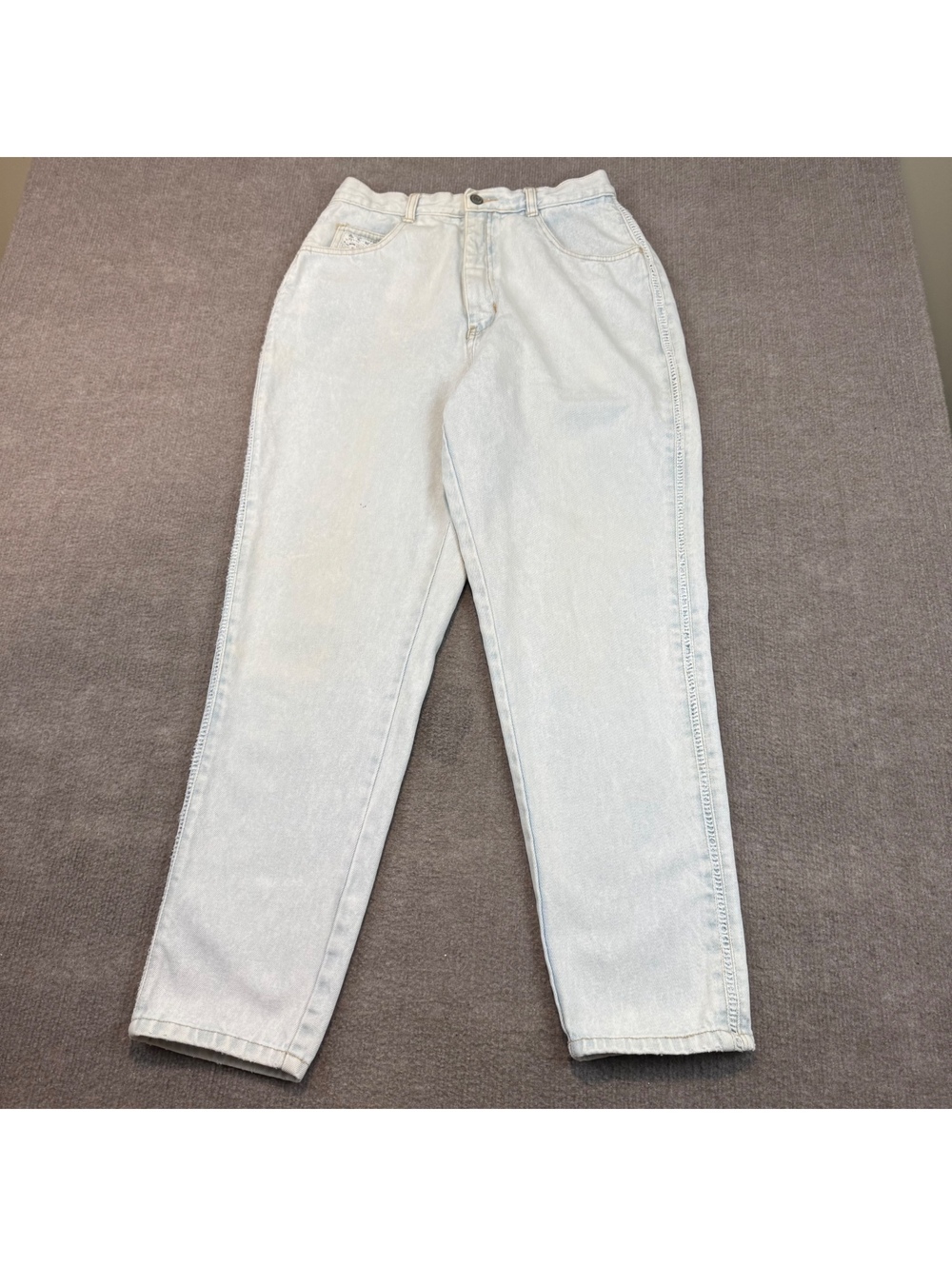 Vintage 80s 90s Gitano Mom Jeans High Waist Tapered Lace Light Wash Size 12